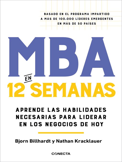 Title details for MBA en 12 semanas by Bjorn Billhardt - Available